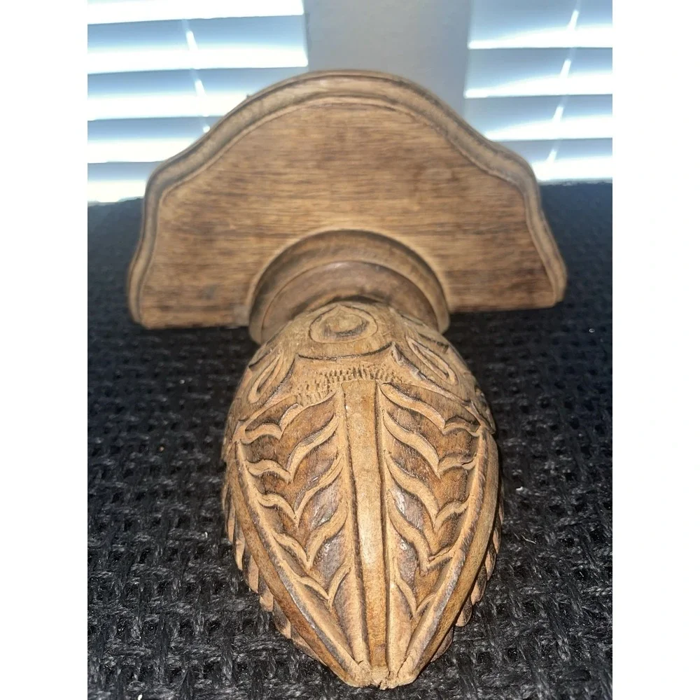 Vintage Hand Carved Wood Wall Sconce Corbel Display Shelf‎ 9